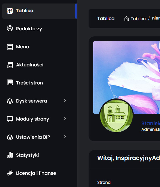 Zmiana kolorystyki panelu CMS i obsługa BIP na smartfonie