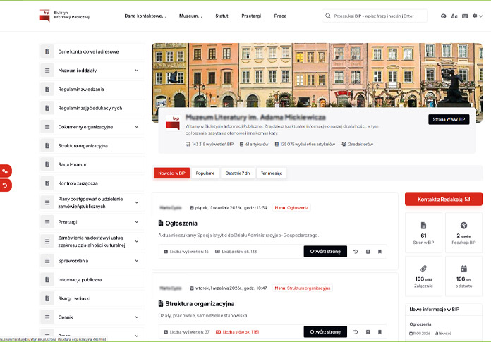Prezentacja systemu InspiracyjnyBIP do prowadzenia Biuletynu Informacji Publicznej