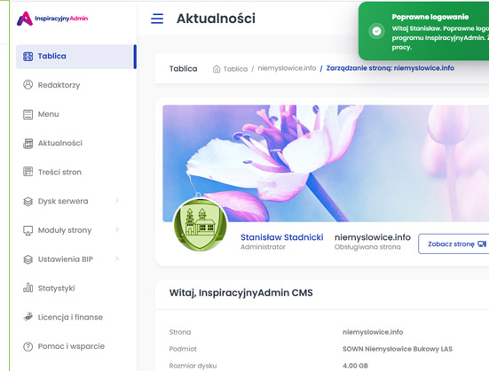 Redaktor dodający treści i dokumenty w systemie CMS dla BIP